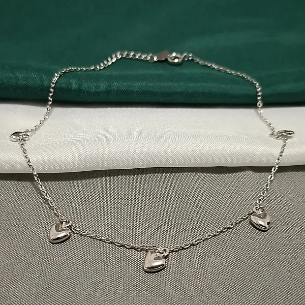 
Charm bracelet wholesale price 925 sterling silver Jewelry fashion love heart bracelets ankle bracelet 