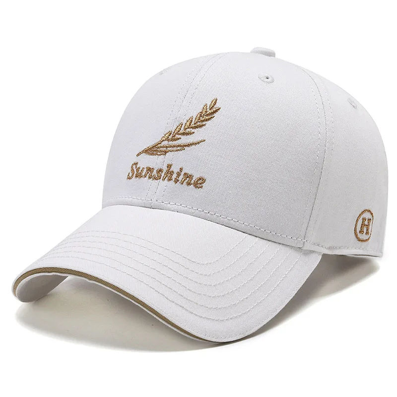 Outdoor casual fashion feather embroidery baseball cap peaked cap for man and women