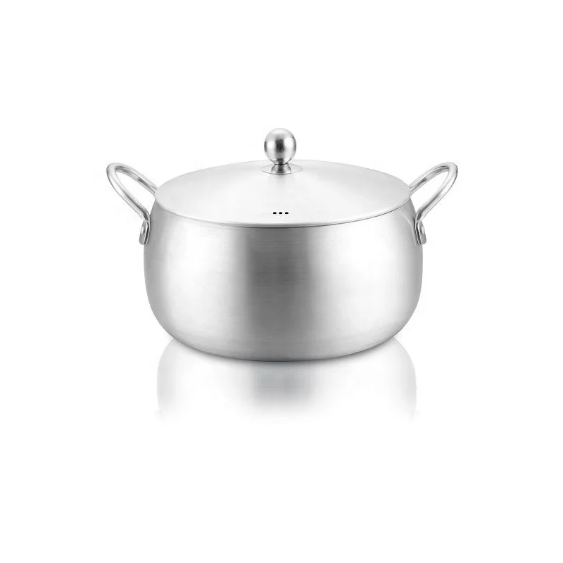 Hot Selling 5pcs Aluminum Belly Pot 16-24cm Satin Finished Cooking Pot Kitchenware Set