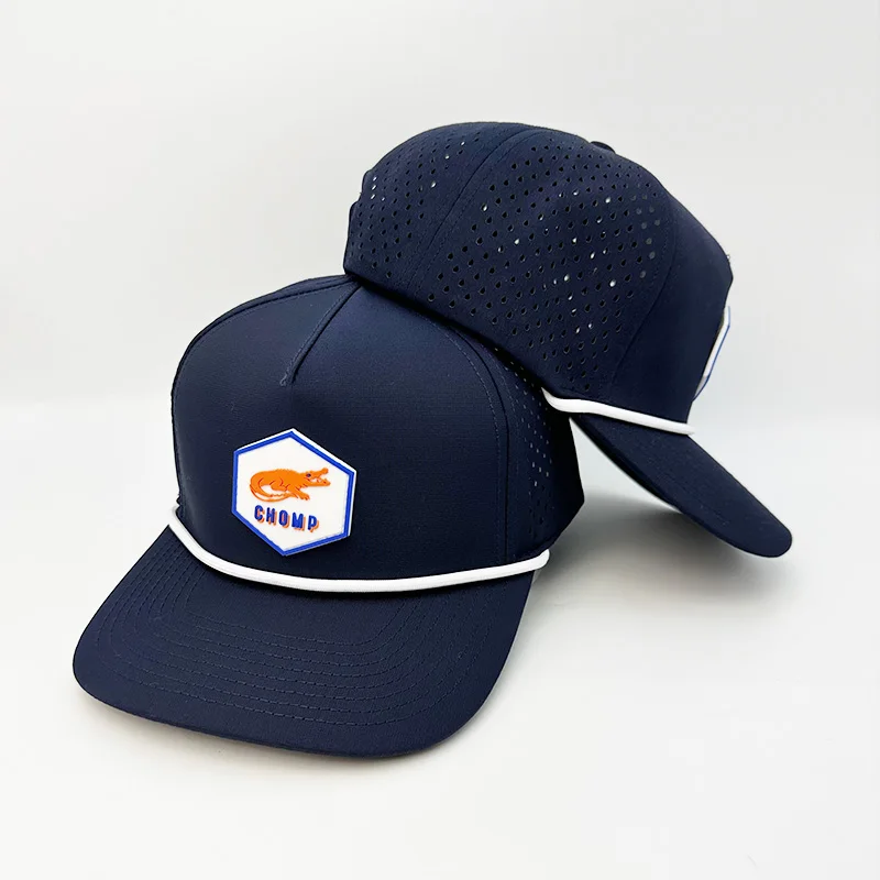 Бейсболка с 5-панельным резиновым ПВХ логотипом Gorras дышащая водонепроницаемая быстросохнущая спортивная бейсболка для гольфа