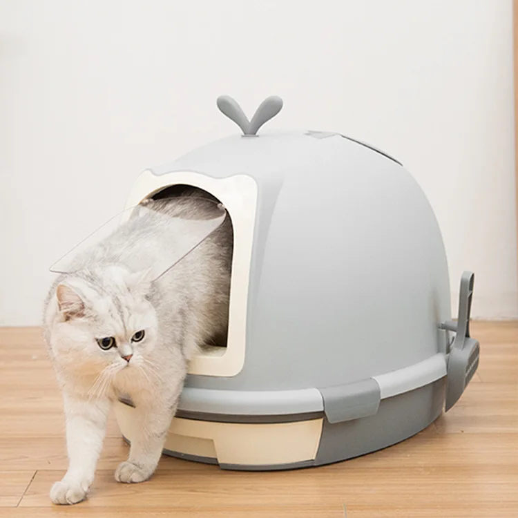 Anti-splash Cat Sand Pot Enclosed Cat Toilet Box Cleaning Cat Litter Box Toilet