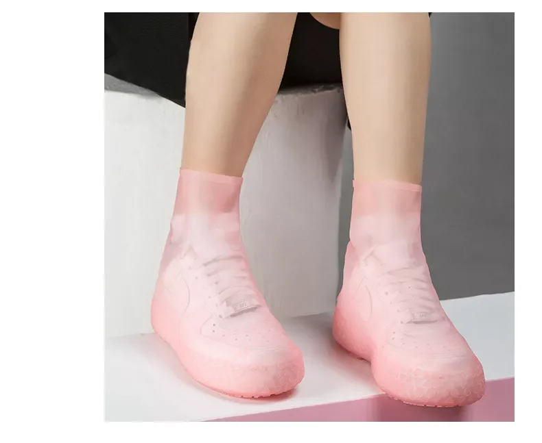 outdoor silicone anti slip waterproof unisex rain shoes covers