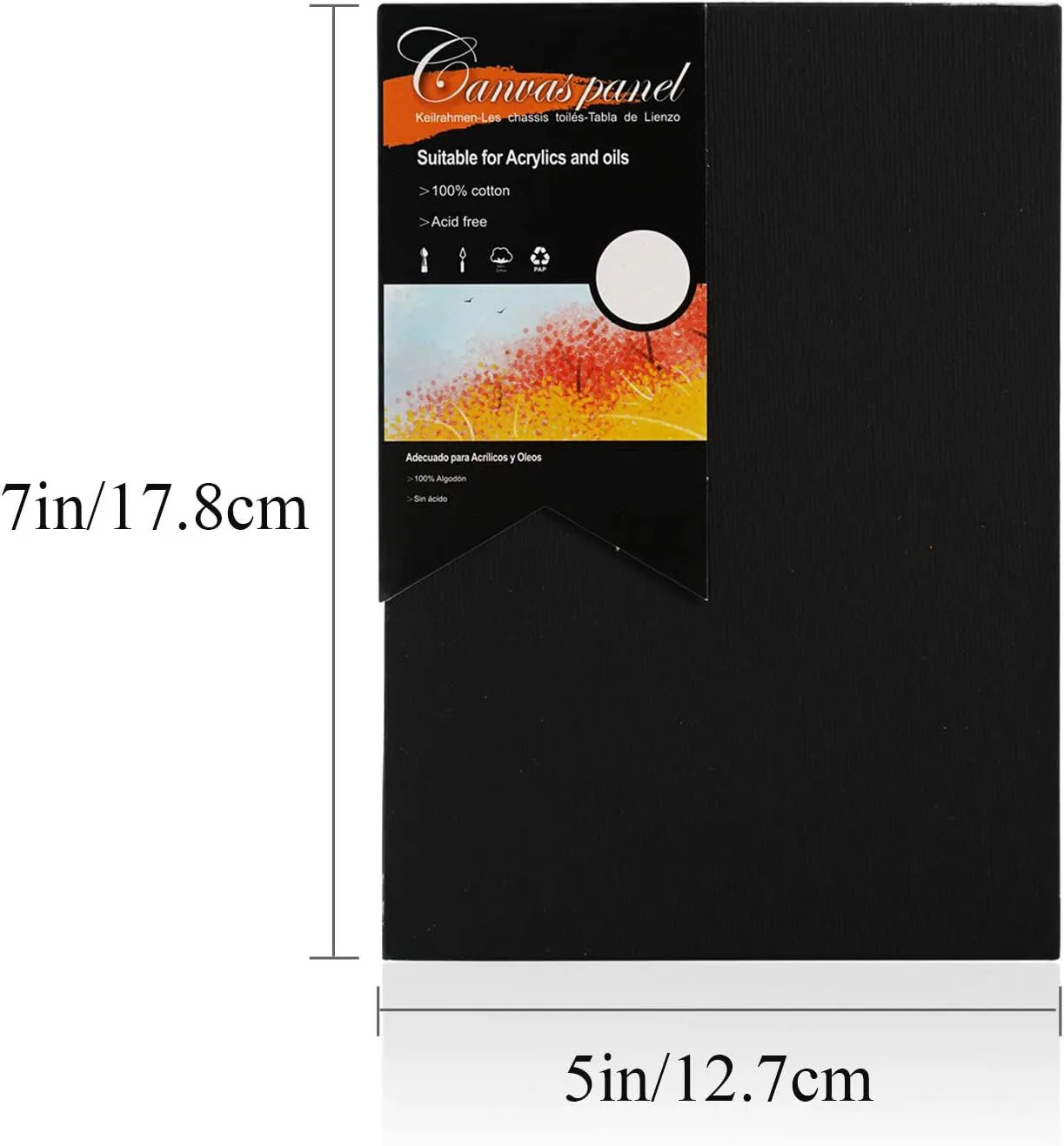 100% cotton acid-free black canvas board art supplies painting canvas panel board pack canvas boards whole