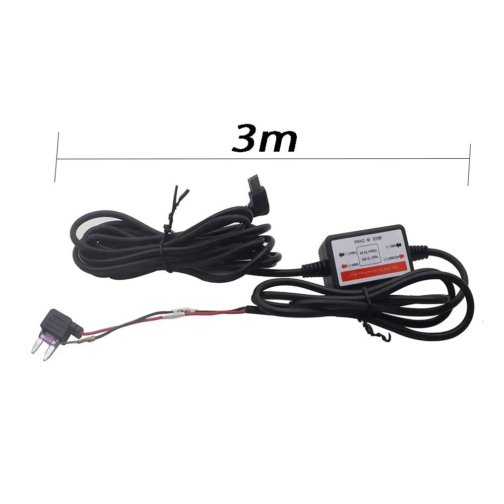 Мини-USB 12-30 В dash cam автомобильное зарядное устройство buck line для dvr 24 часа парковочный монитор