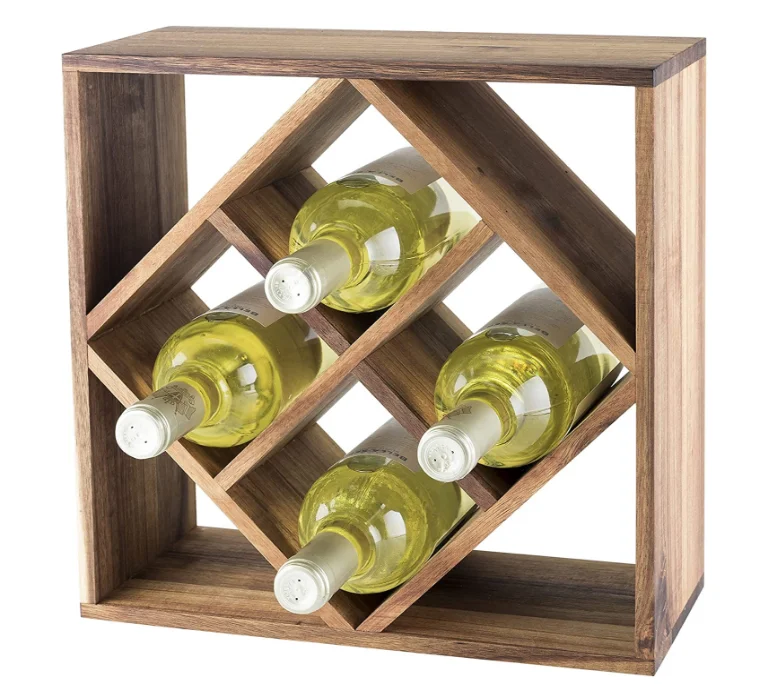 Wooden trellis stand-alone wine rack and cabinet wine display rack wooden