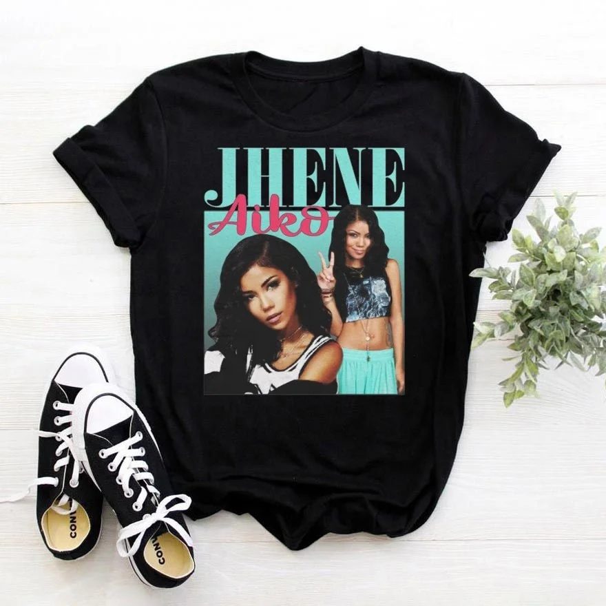 
Dropshipping Harajuku Ladies T-shirt Summer 100% Cotton Custom Printing Oversized Graphic Black Women Tshirt 