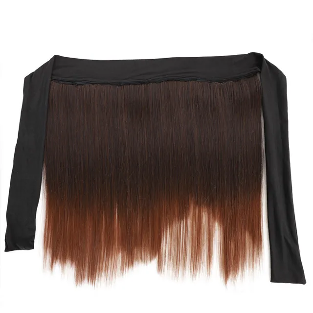 wholesale long straight ponytail hair with headband synthetic hair weft for black women