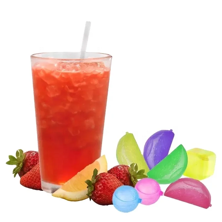 Reusable LDPE Bar  Party Colorful Plastic Ice Cube Beverage Novelty Heart Shaped Cooling Liquid Cooler Drinking Lots Ice Maker