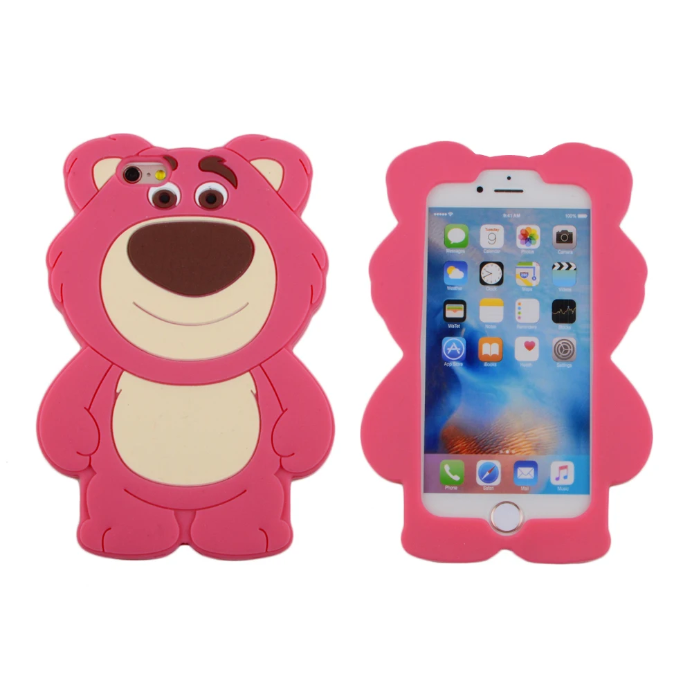 Wholesale custom make 3D soft flexible silicone cell phone case for iphone 6S