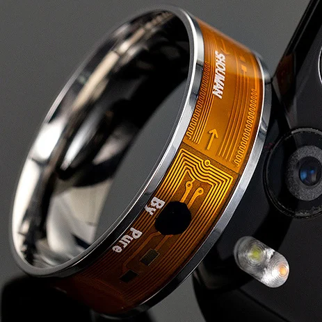 Hot Sale 316 L Stainless Steel Waterproof Intelligent Digital NFC Chip Smart Rings for Mobile Accessories Jewelry