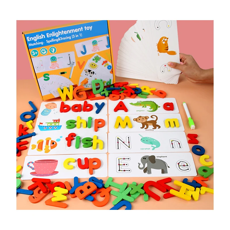 Customized Non-Toxic Educational Alphabet  English Alphabet Matcing Game Montessori Other Educational Toys Kids Toys