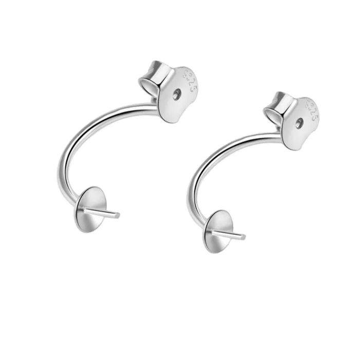 Серьги-гвоздики и застежки из серебра 925