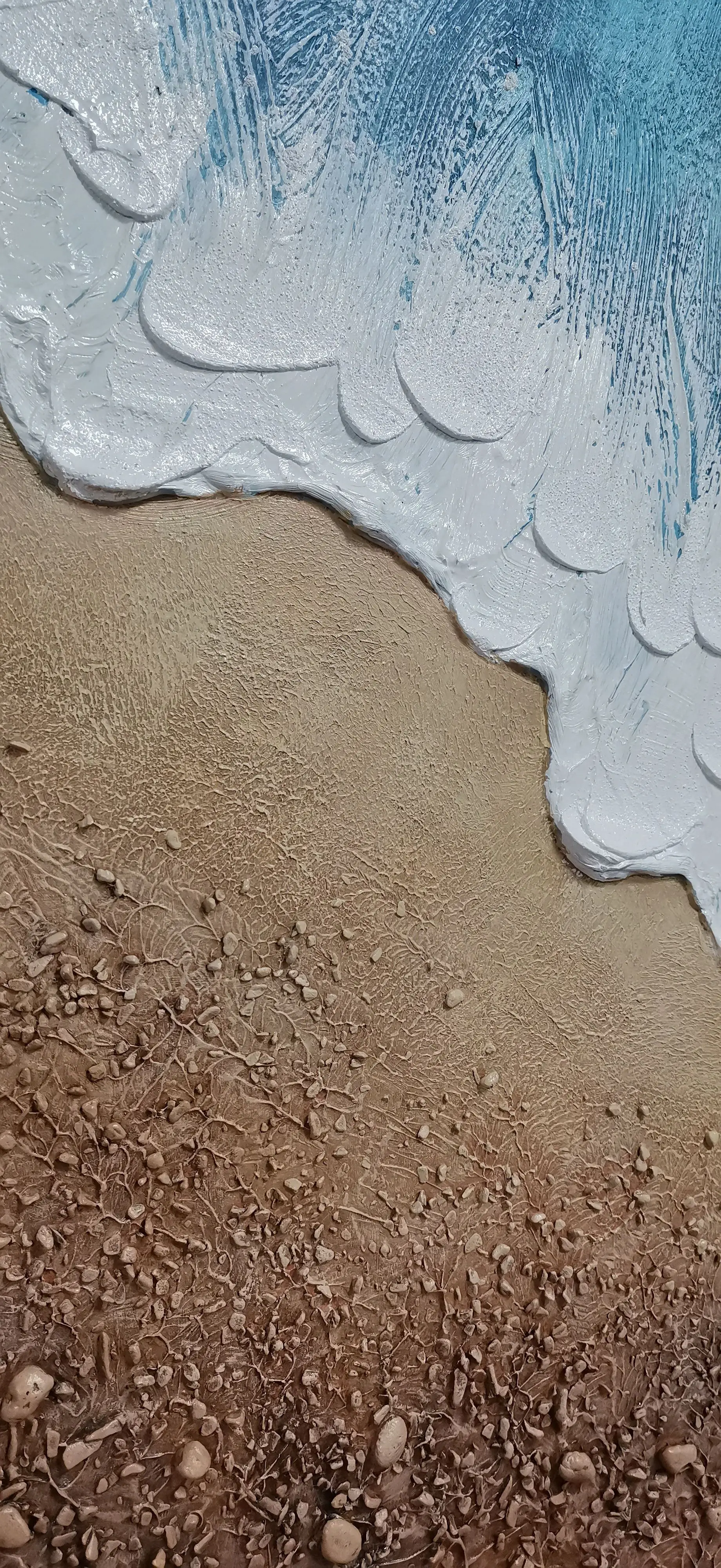 High quality creative custom sea waves beach oil painting canvas wall art for home decor