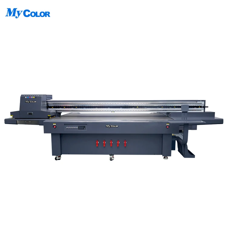 Mycolor 2513 Flatbed UV Printer Large Format UV Flatbed Printer Acrylic Printing Machine 2.5*1.3m Height Adjustable UV Printer