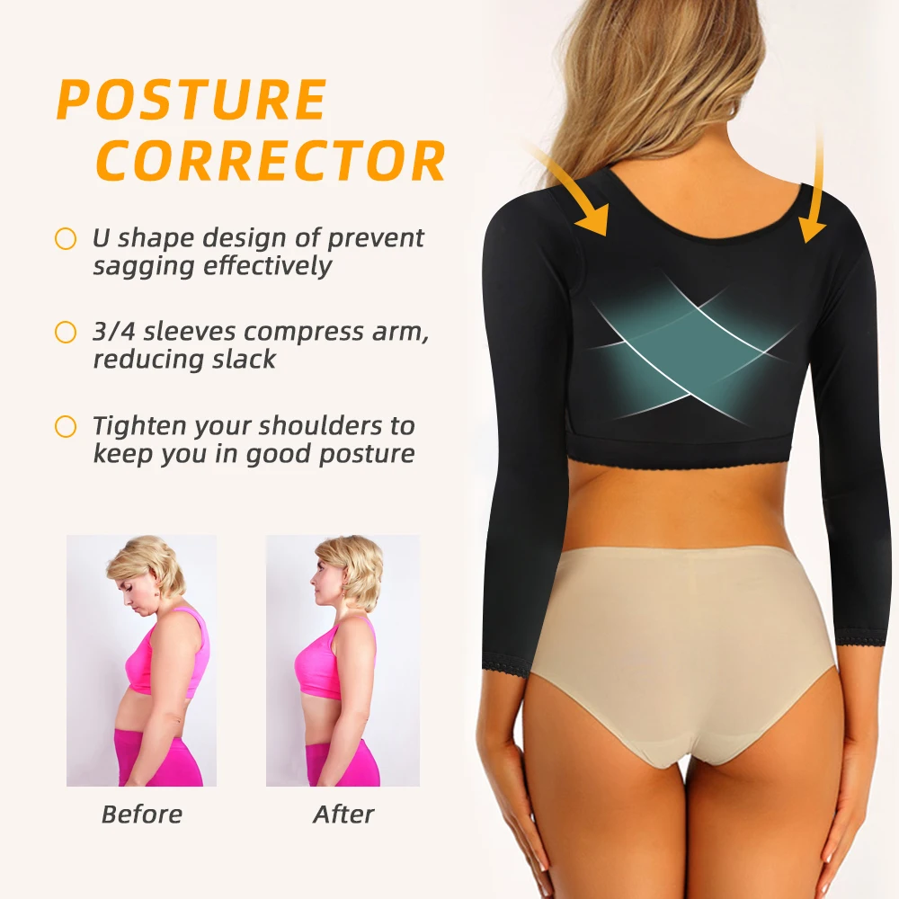 Wholesale Compression Sleeves Arm Upper Shape Post Surgery Tops Colombian Fajas Shapewear