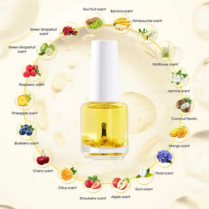 Oem Private Label Cuticle Revitalizer Oil Moisture Nail Oil Dry Flower Fast Absorbing Vegan Nutrition Cuticle Oil For Nail Art
