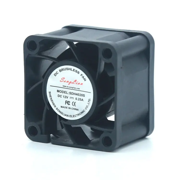 Factory Directly Supply 4028 0.3A 12000rpm Axial Exhaust Fan 3 Wires 4cm Oxygen Generator 5/12/24V DC Cooling Fan