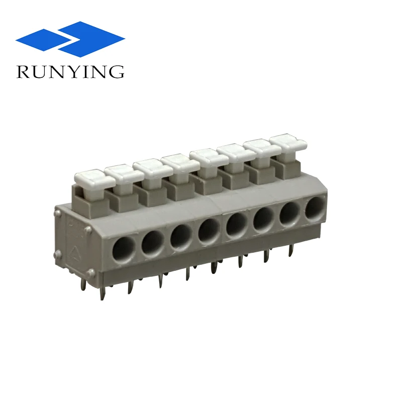5mm spacing SMD/PCB push in wire connector copper hardware insides connectors/soldering connectors Push Button terminal block