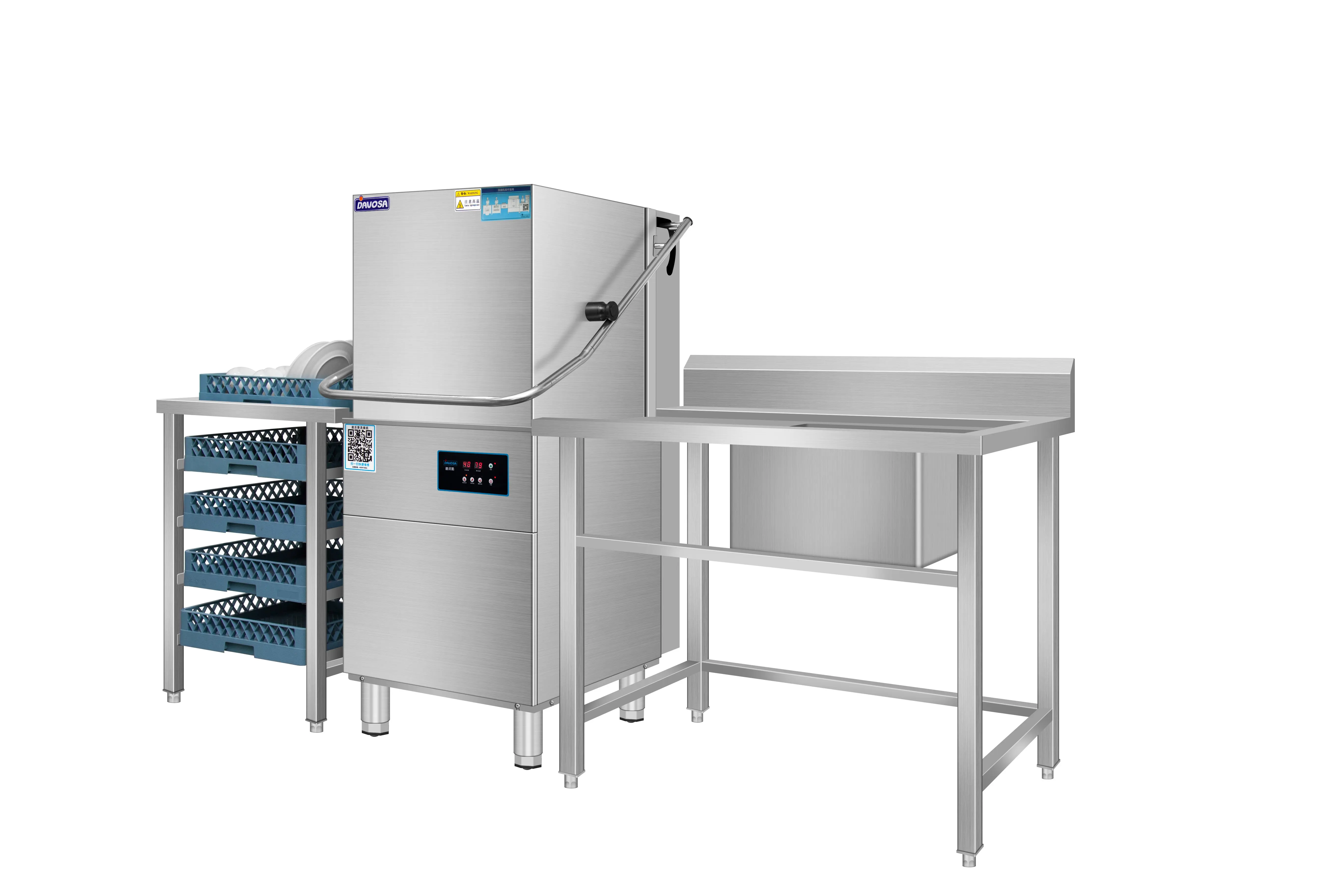 High capacity fully automatic commercial dishwasher kitchen equipment hotel restaurant dishwasher