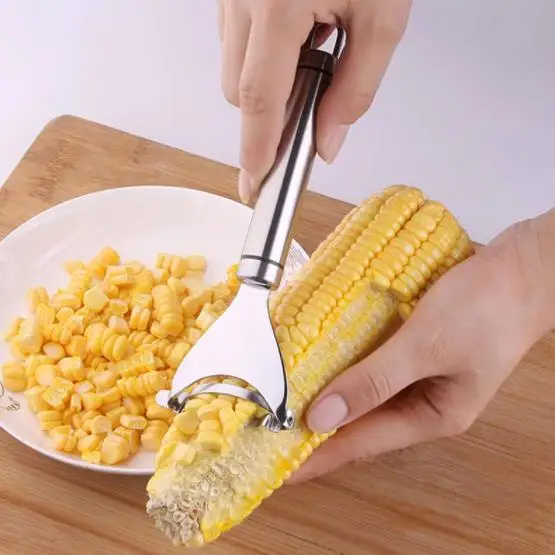 Fruit Vegetable Tools Stainless Steel Corn Stripper Corn Kerneler Peeler
