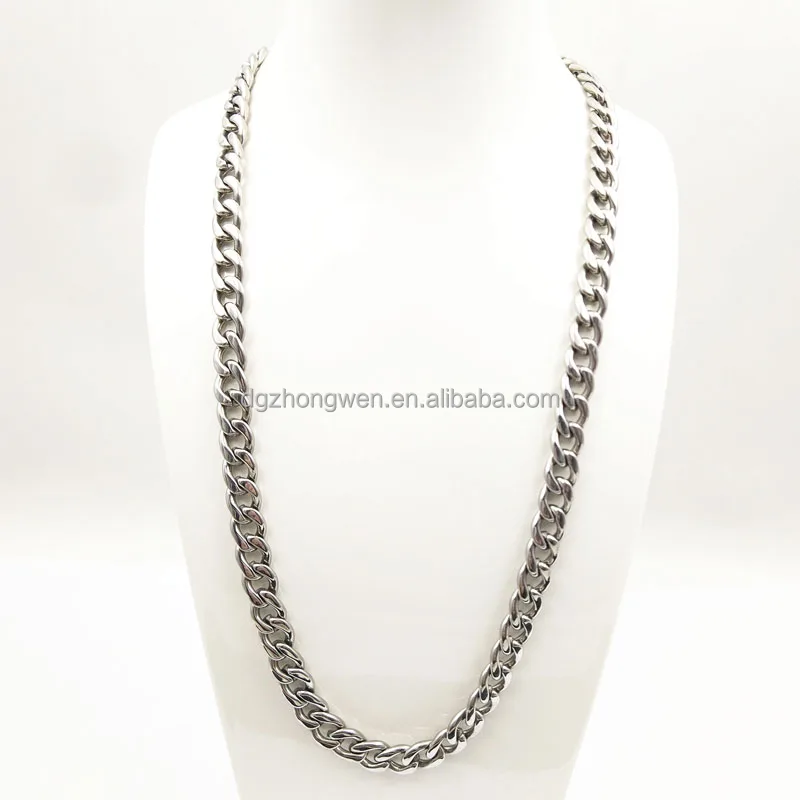 Zhongwen Toggle Bar Design  Fashion Jewelry  Stainless Steel 18K  Gold Figaro Chain Necklace