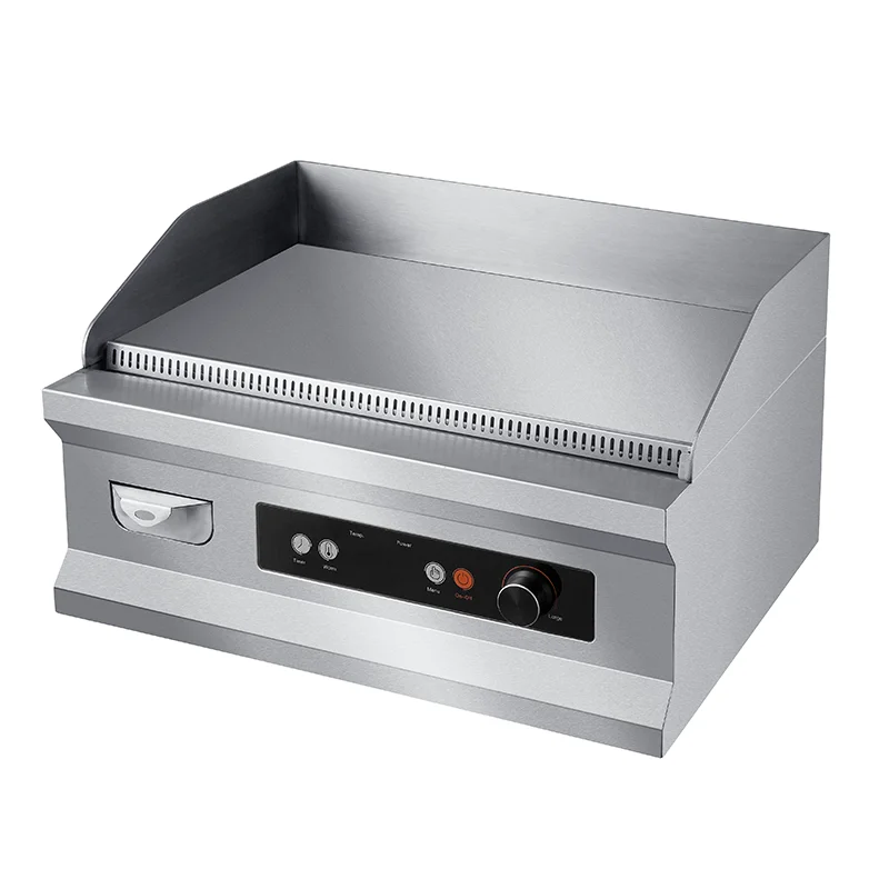 5KW  Easy to Clean Countertop Commercial Induction Griddle for Kitchen with Timer and Temperature Controller