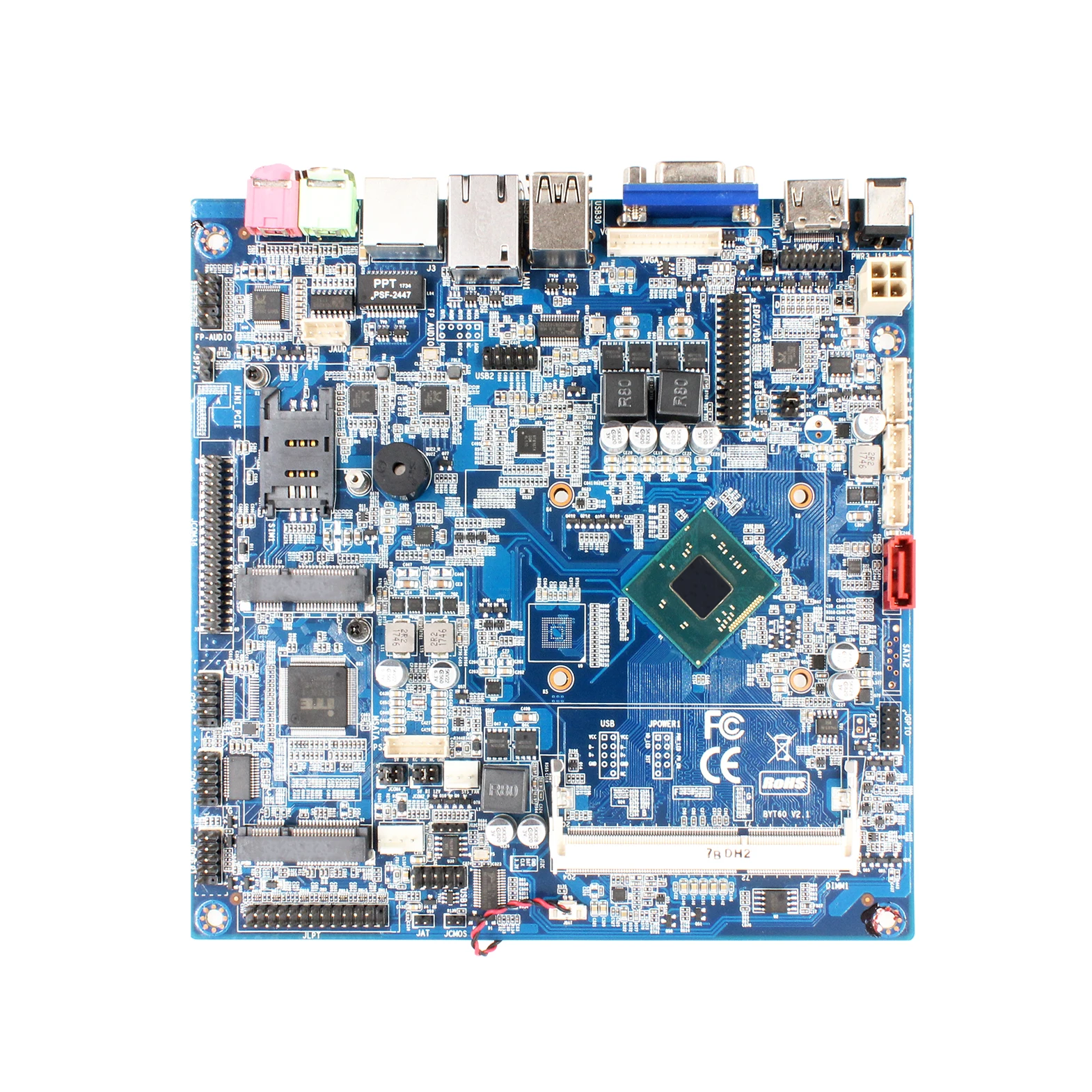 Maxtang Intel Celeron J1900 4-х ядерный одноканальный SO-DIMM DDR3L 8 Гб 1xhdmi 1xvga мини материнская плата win8/10 Linux 32/64bit