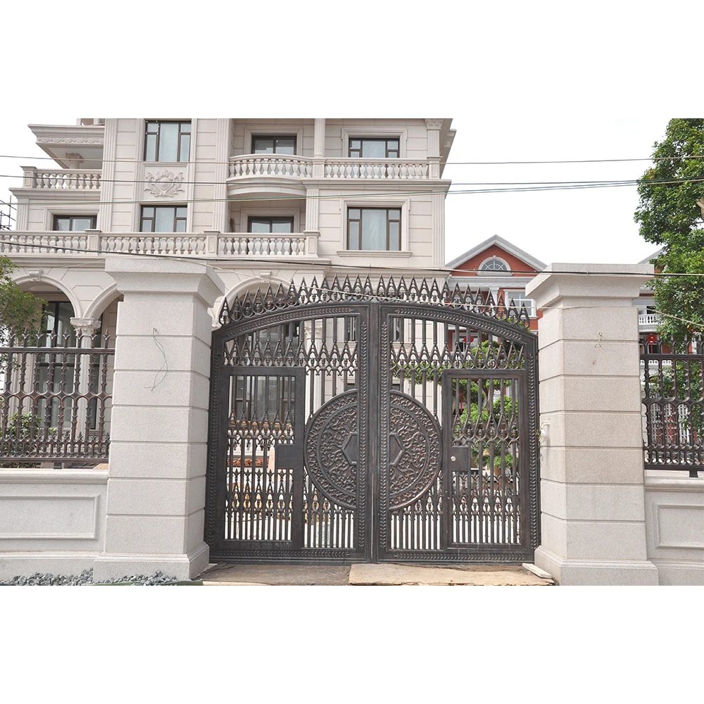 Indian House Main Gate Designs Galvanized Cast Aluminum Garden Gates Portail Aluminium Gates Driveway For Villa