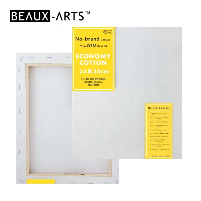 
280g 100% Cotton Blank Stretched Painting Canvas School Supplies for Oil, Acrylic 