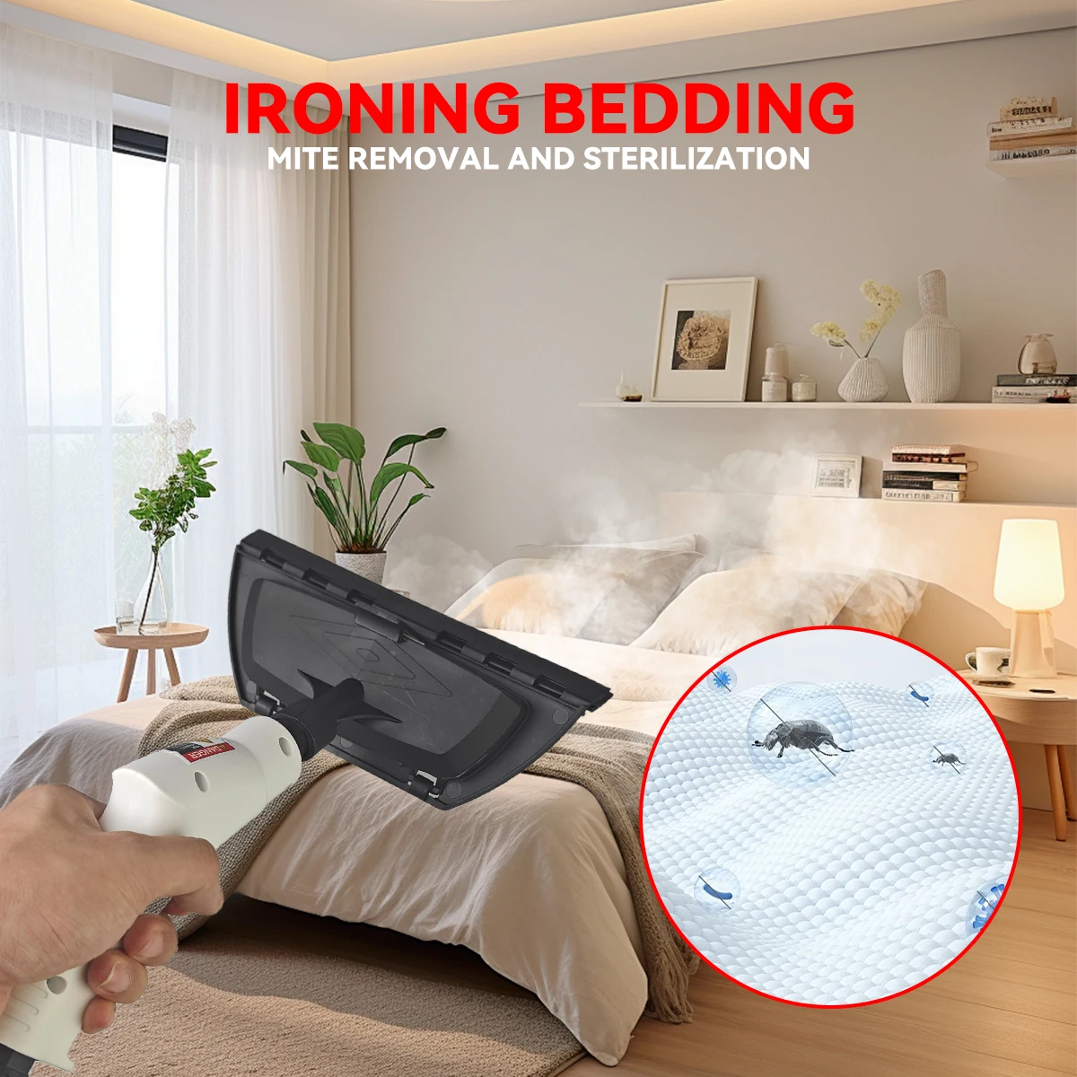 High Pressure Handheld Steam Cleaner,15s Quick Heat-up Deep Cleaning Portable Steam Cleaner For Home Car With 6 Adjustable