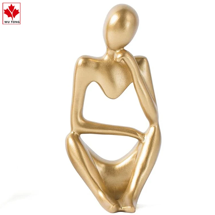 New Design Abstract Modern Sculpture No Seeing No Listening No Speaking Statues Resin Figurine Set For Home Ornament