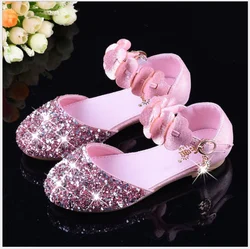 176-A1  Glitter Summer Shoes Wholesale Korean Girl Latest New Design Party Shoes For Children
