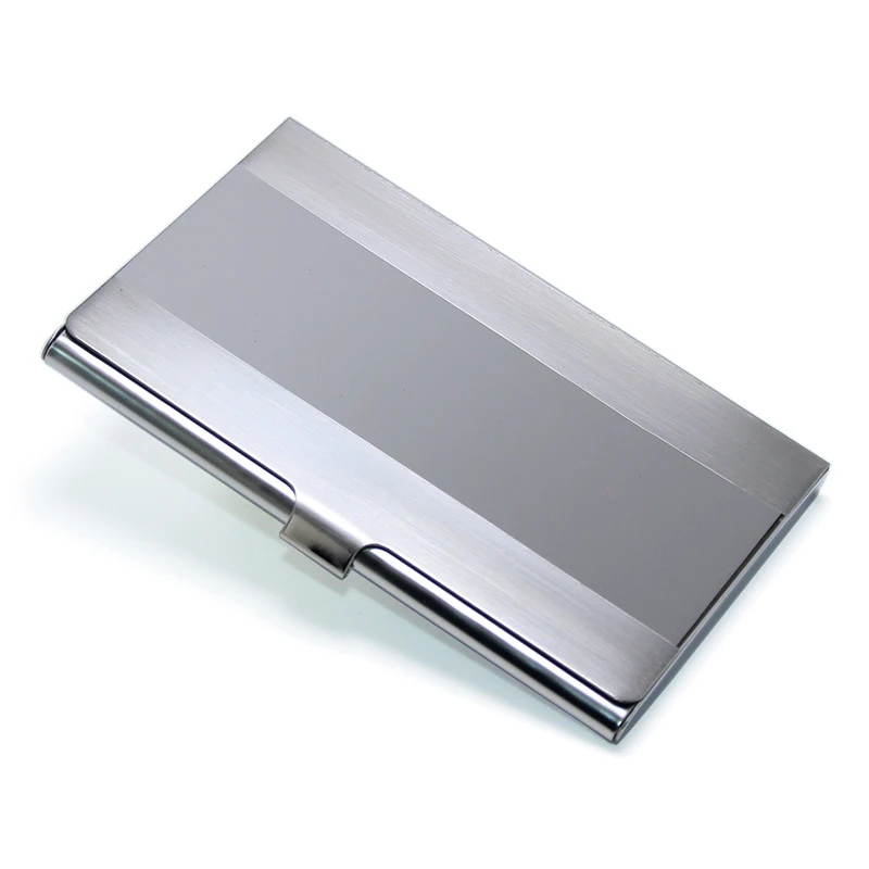 Advertising Specialty Business Gifts Metal Card Wallet Box Holder Silver Cross Credit Bank Stainless Steel Business Card Case