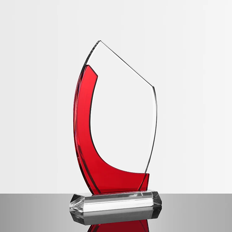 Red Line crystal plaque medal custom crystal trophy MH-NJ0150