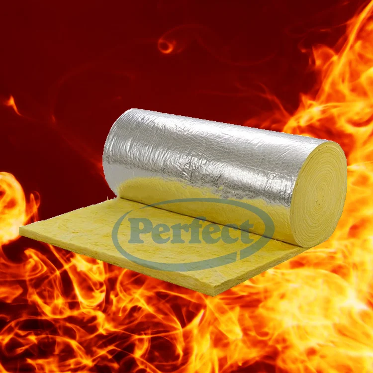 Factory Price Glass Wool Fiberglass Insulation Blanket Glasswool Roll Fiber Glass Wool Batt With Aluminium Foil