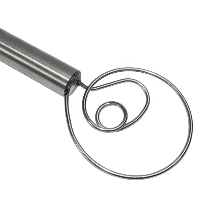 Stainless steel Dough Whisk Flour Mixer Stainless Steel Kitchen Egg beater Manual Egg Whisk