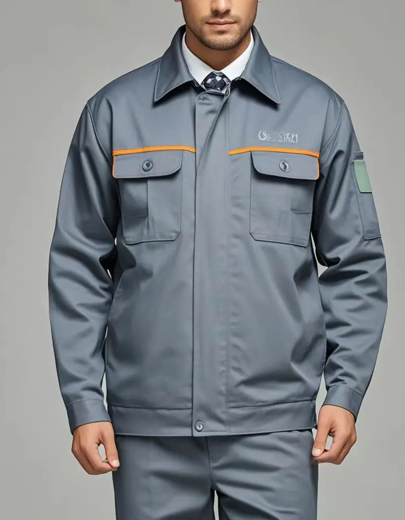 New Style CVC Anti-Static Workwear Suit with Yellow Orange Green Reflective tape