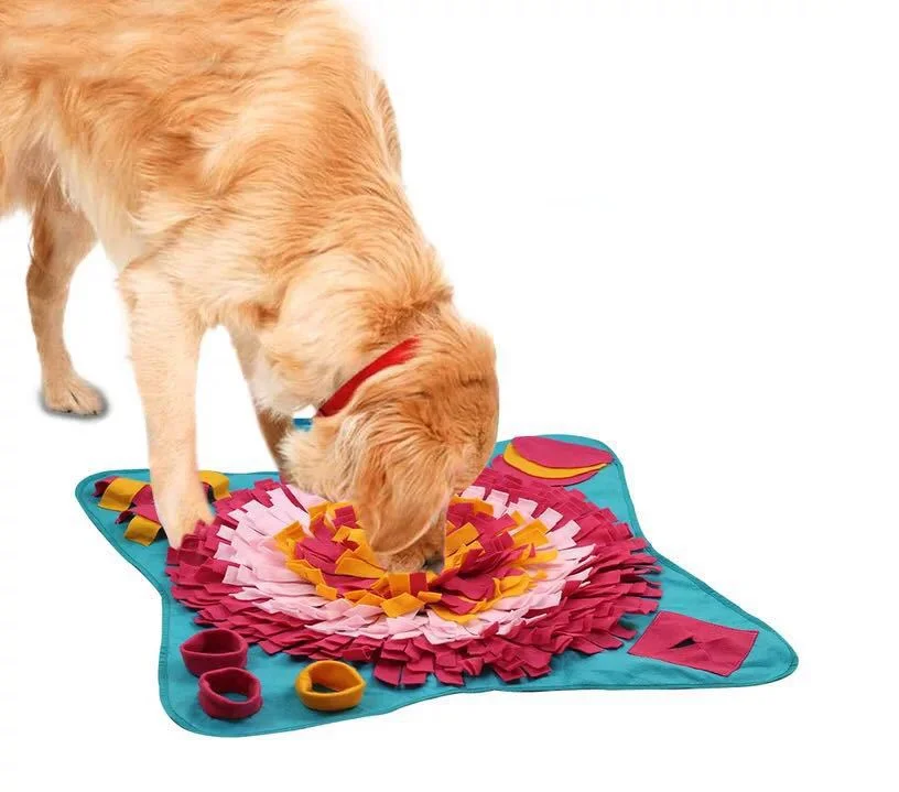 70*70cm Large Snuffle Mat Washable Pet Feeding Nosework Treats Mat Foldable Dog Sniffing Met
