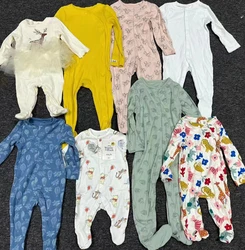 Wholesale Apparel stock Overruns branded zip up jumpsuits sleepsuit baby frogsuit Baby Clothing Set