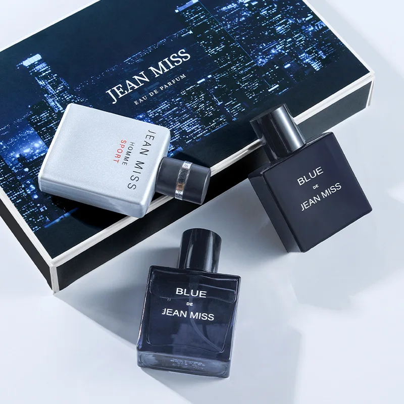 Luxury Mini EDT for Men Long-Lasting Woody Cologne in Ocean Blue Bleu Scent with Wilderness Pheromone Body Perfume in Gift Box