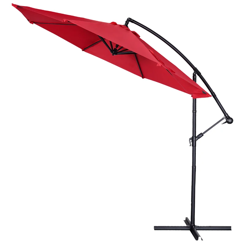 Patio Cantilever Umbrella Outdoor Offset Umbrella Market Hanging with 360 Rotation Beach and Garden Banana Umbrella