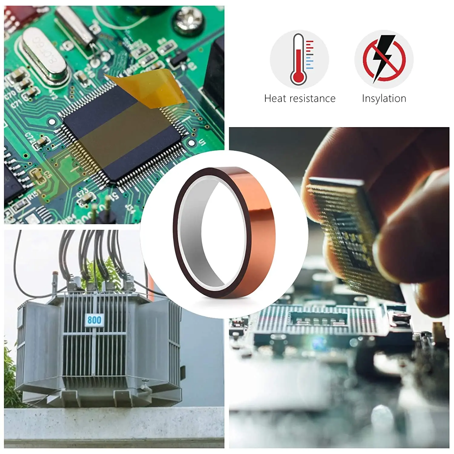 Heat Resistant High Temperature Electrical Industry Masking gold finger PI Polyimide Film Sublimation Heat Tape For PCB H-class