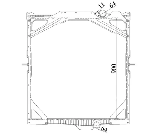 Интеркулер для Volvo Inter Cooler OE No. 1676635 200010117 8112565 8113190 81493262 8500327 98091801 1676543 1357363