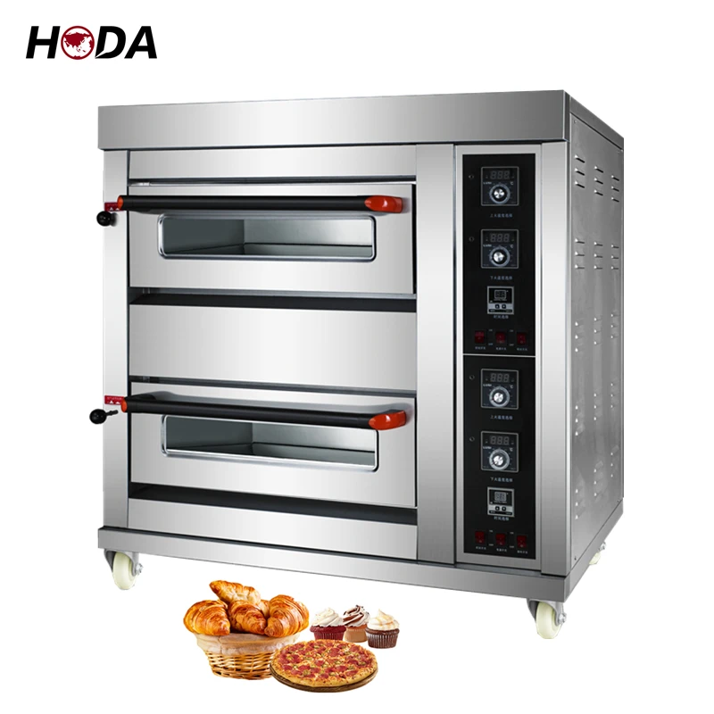 Двухуровневая Коммерческая печь для выпечки Hoda с 2 лотками газовая торта хлеба продажи Машина Для Выпечки Пиццы