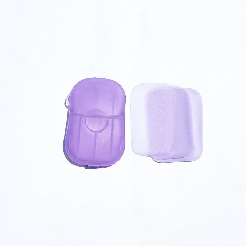 20 листов упакованного мыла для путешествий из одноразовой бумаги с ароматом лаванды