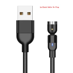 Magnetic Cable Micro USB Type C Cable Charger Mobile Phone Charger Fast Charging For iPhone 11 Samsung LED 540 Rotate