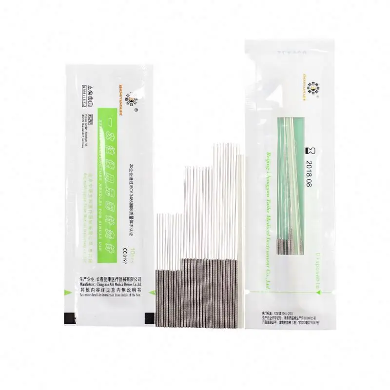 Chinese Traditional Acupuncture Needles Medical Grade Disposable Sterile Agujas Acupuntura Stainless Steel Handle