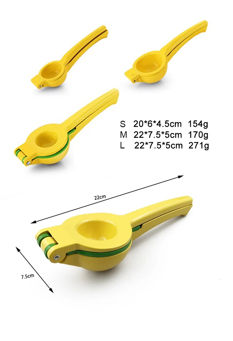 Premium Quality Metal Aluminum Alloy Lemon Squeezer Hand Press Citrus Juicer Lime Squeezer For Squeeze The Freshest Juice