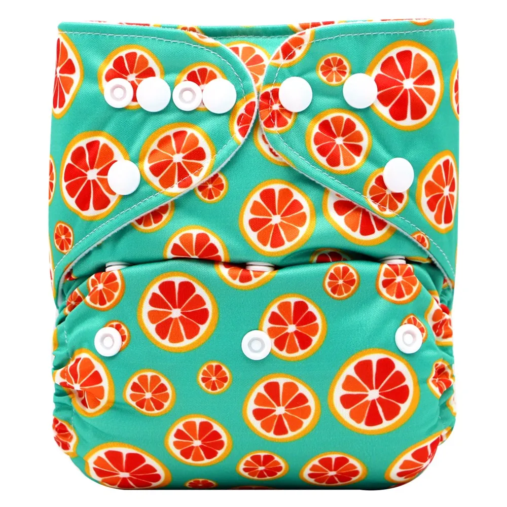 
Asenappy Washable Cloth Diaper Pocket Double Row Snaps Cloth Nappy 