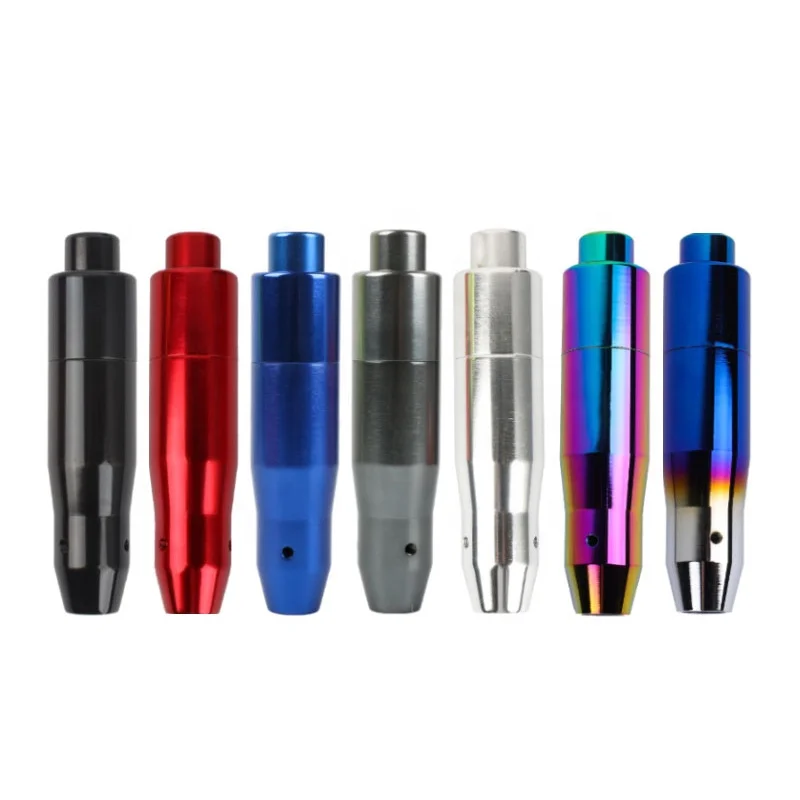 Universal Aluminum Alloy black Automatic Auto Car Shifter Lever Head Long Stick Shift with button shift knob